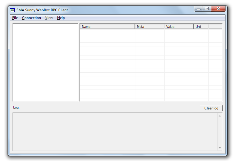 Figure-1: Main Window - RPC Client