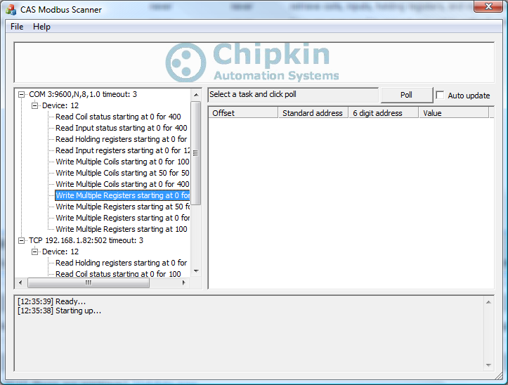 can modbus poll simulate tcp server slave