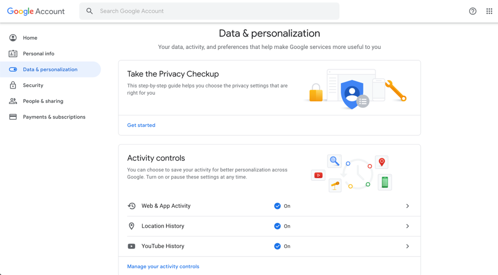 Google Data & Personalization